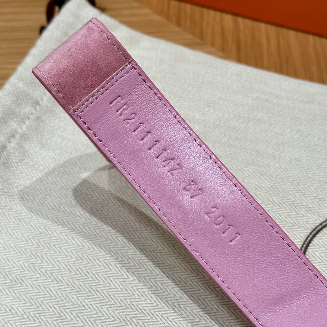 Hermès Sandalen Chypre Braun & Rosa