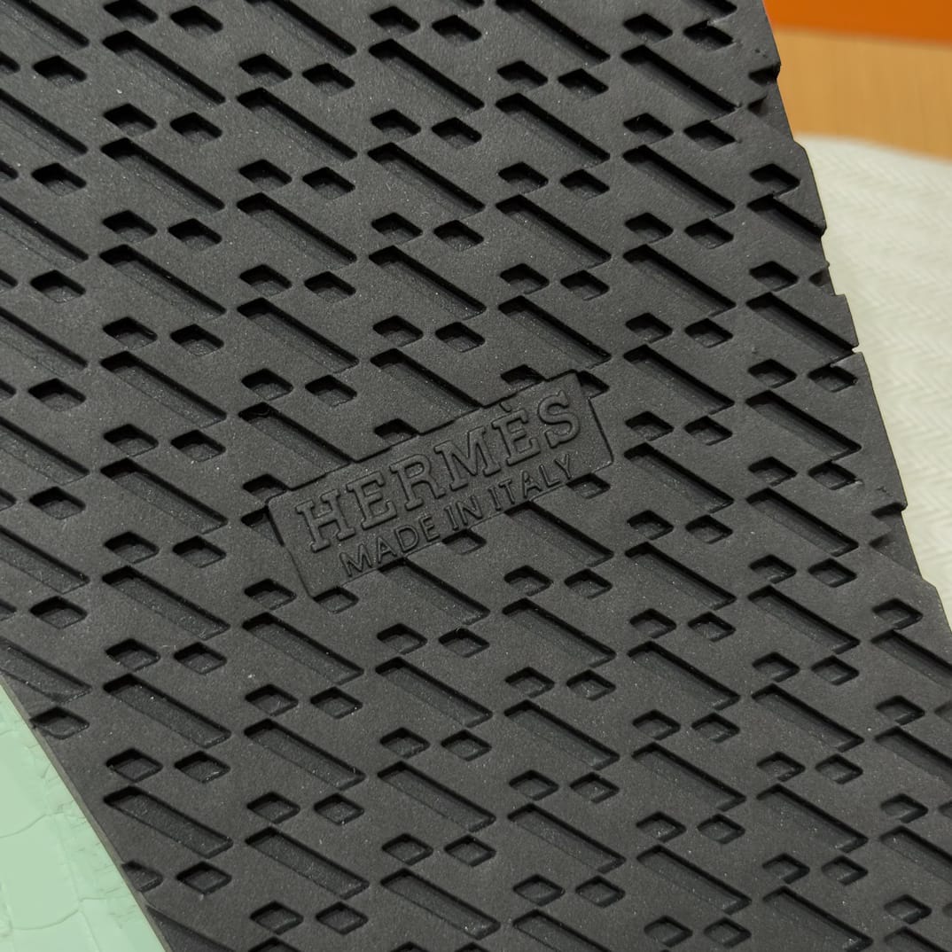 Hermès Chypre Sandalen Bleu Caïman